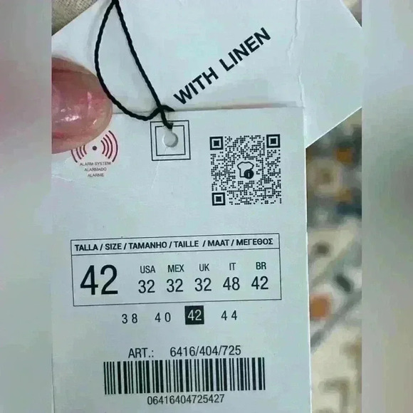 NWT Zara Men Linen Pants size 42 - Picture 7 of 7